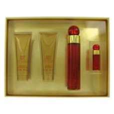 PERRY ELLIS "360 RED" 4PC SET 3.4 OZ EDP + 3 PCS [WSET]